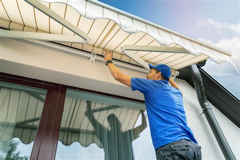 awning installation for a house